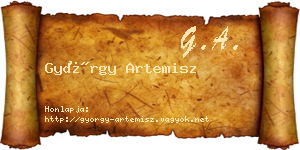 György Artemisz névjegykártya